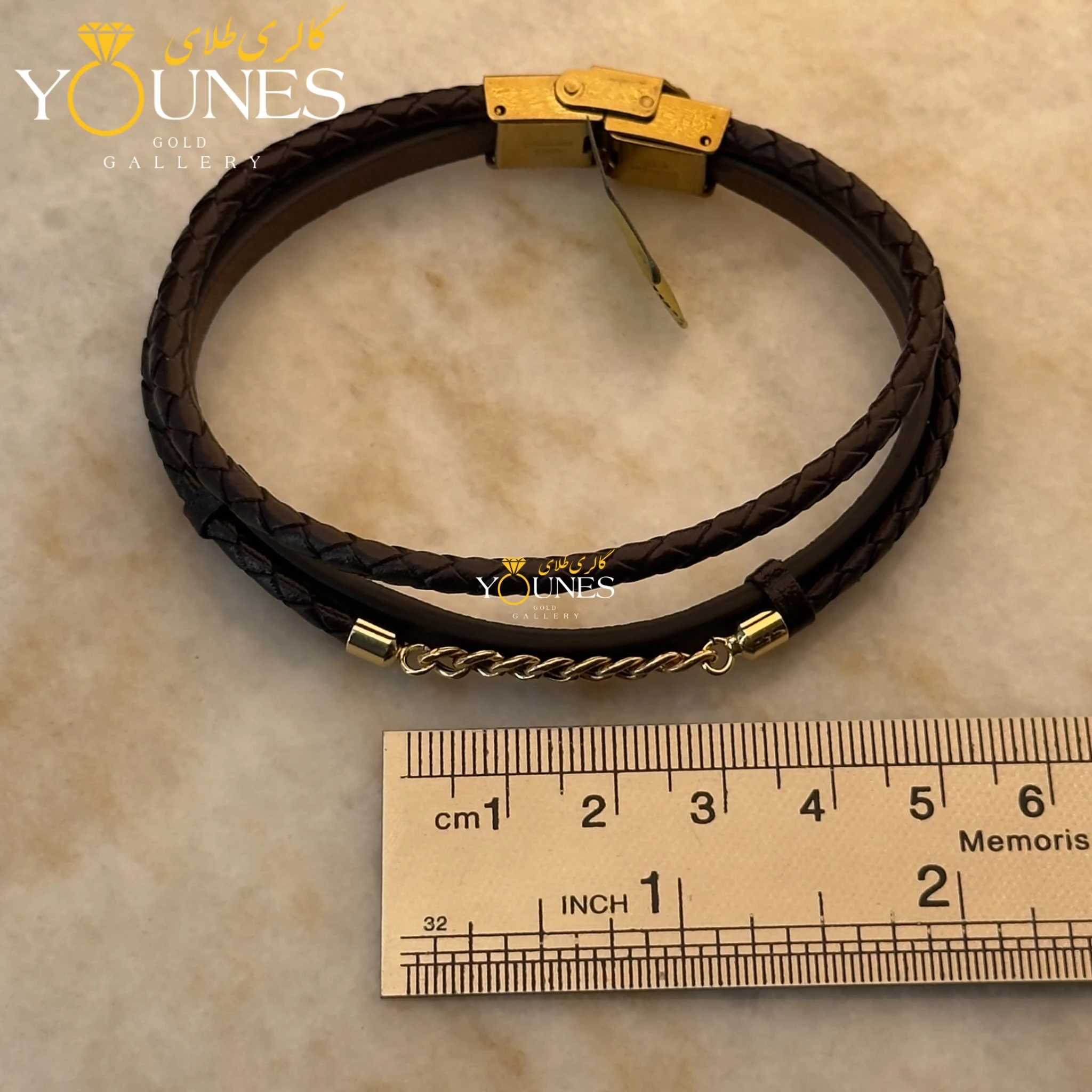 دستبند طلا چرم کارتیر CR-108